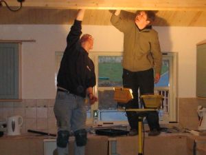 picture of varnishing - click for larger image. Opens in new tab