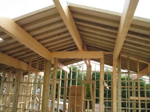 picture of roof half installed - click for larger image. Opens in new tab