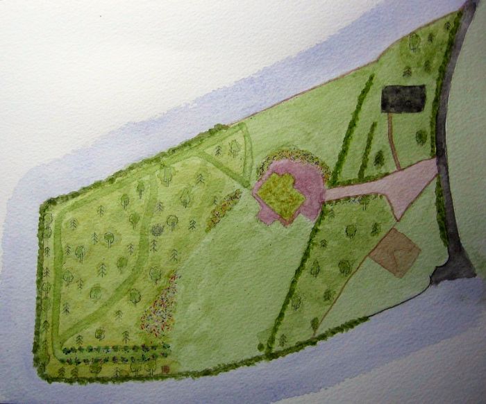 Painting of Hytte grounds