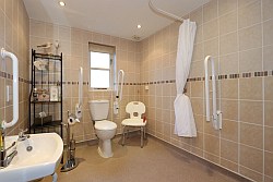 picture of level entry shower room - click for larger image. Opens in new tab