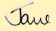 Jane in graphical font