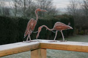 picture of Frosty ornamental birds - click for larger image. Opens in new tab